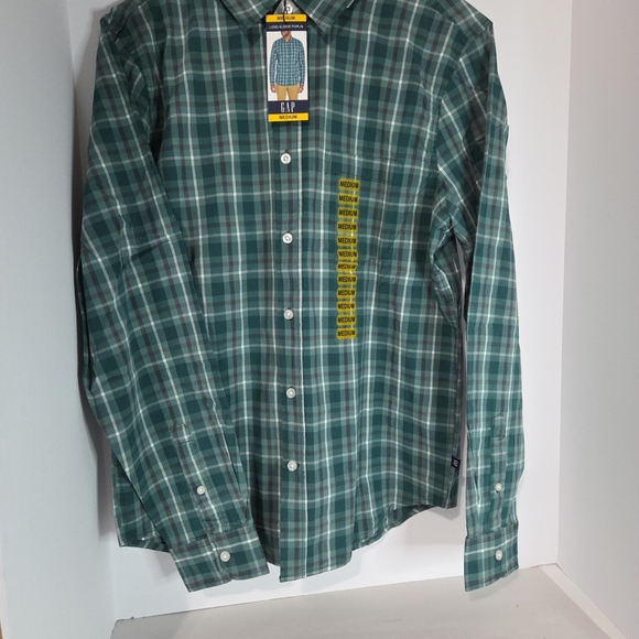 GAP Men's Casual Green Checkered Shirt - Picture 1 of 1